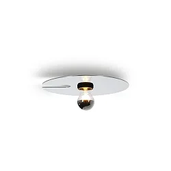 Wand- en plafondarmatuur MIRRO CEILING / WALL SURF 1.0 E27 IP20, aluminium, zwart mat 