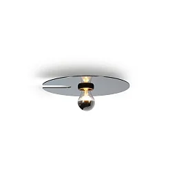 Wandarmatuur MIRRO WALL 1.0 E27 IP20, chroom, zwart dimbaar