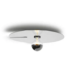 Wand- en plafondarmatuur MIRRO CEILING / WALL SURF 2.0 E27 IP20, aluminium, zwart mat 