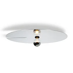 Wand- en plafondarmatuur MIRRO CEILING / WALL SURF 3.0 E27 IP20, aluminium, zwart mat 