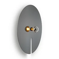 Wandarmatuur MIRRO WALL 3.0 E27 IP20, chroom, zwart dimbaar
