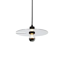 Pendelarmatuur MIRRO CEILING SUSP 1.0 E27 IP20, aluminium, zwart mat 