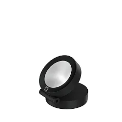 Strijklicht X-BEAM ROUND OUTDOOR WALL / FLOOR SURF PROJ 1.0 IP65, zwart mat dimbaar