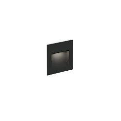 Wandinbouwarmatuur ORIS OUTDOOR WALL REC 0.8 down, constante stroom, indirect IP65, zwart mat 