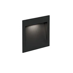 Inbouwarmatuur voor buiten ORIS OUTDOOR WALL REC 1.3 down, constante stroom, indirect IP65, zwart mat 