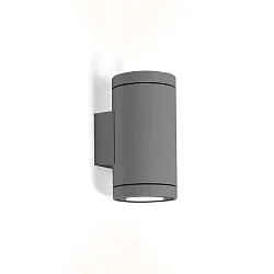 LED Outdoor Wall luminaire TUBE 2.0, IP65, 2-sided, 2x 8W 3000K 38°, CRi >90, dimmable, dark grey