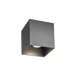 Plafondarmatuur voor buiten BOX OUTDOOR CEILING SURF 1.0 IP65, grijs dimbaar
