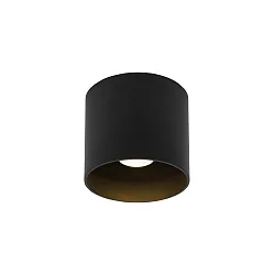 Plafondarmatuur voor buiten BOX OUTDOOR CEILING SURF 1.0 IP65, zwart mat dimbaar