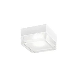 ceiling luminaire BLAS 2.0 square, surface-mounted version IP65, mat, traffic white dimmable
