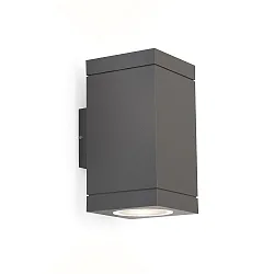 Outdoor Wall luminaire TUBE CARRÉ 2.0 PAR16, IP65, 2-sided, 2x GU10 max. 5W, dark grey