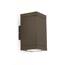 outdoor wall luminaire TUBE CARRÉ WALL 2.0 PAR16 up / down, two-sided GU10 IP65, bronze