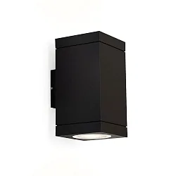 Wandarmatuur voor buitenshuis TUBE CARRÉ WALL 2.0 LED PHASE up / down, tweezijdig IP65, zwart dimbaar