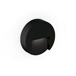 Wandarmatuur voor buitenshuis RETO ROUND WALL SURFACE OUTDOOR 1.3 rond IP65, zwart mat dimbaar