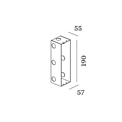 Inbouwbehuizing ORIS 0.7 / RETO 2.0 - CONCRETE HOUSING flush, zwart