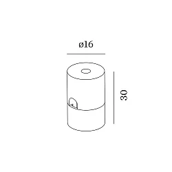 cable holder CEILING / WALL BRACKET short, mechanical, closed, signal white