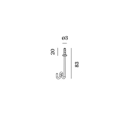 Bevestigingshaken MULTI-BASE HOOK FOR 5MM DOVEL mechanisch, signaal wit