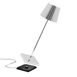 Tafellamp op batterijen POLDINA PRO IP65, gepoedercoat, wijnrood dimbaar
