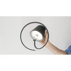 battery pendant luminaire POLDINA IP54, dark grey, lacquered dimmable