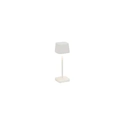 Tafellamp op batterijen OFELIA MICRO IP65, wit mat dimbaar