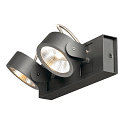 KALU LED 2 Wall and Ceiling luminaire, 60�, black