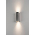 SLV THEO UP/DOWN, QPAR51, Wall luminaire, max. 2x50W, brushed alu