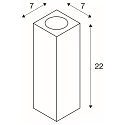 SLV THEO UP/DOWN, QPAR51, Wall luminaire, max. 2x50W, brushed alu