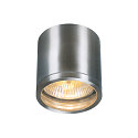 SLV Plafondarmatuur voor buiten ROX CEILING OUT QPAR11 GU10 IP44, aluminium geborsteld dimbaar