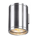 SLV Wandarmatuur voor buitenshuis ROX WALL OUT UP/DOWN QPAR11 GU10 IP44, aluminium geborsteld dimbaar