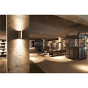 SLV Wandarmatuur voor buitenshuis ROX WALL OUT UP/DOWN QPAR11 GU10 IP44, aluminium geborsteld dimbaar