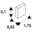 SLV Eindkap GRAZIA 10 plat, hoog, 2 stuks, zwart