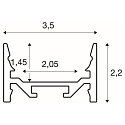 SLV Opbouwprofiel GRAZIA 20 SURFACE plat, glad, kort, wit