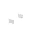 Eindkap GRAZIA 20 plat, 2 stuks, wit
