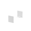 Eindkap GRAZIA 20 plat, hoog, 2 stuks, wit