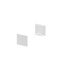 Eindkap GRAZIA 20 plat, standaard, 2 stuks, wit
