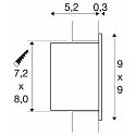 SLV Wandinbouwarmatuur FRAME BASIC HV, wit