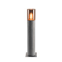Sokkelarmatuur LISENNE POLE E27 IP54, grijs, rookkleuren 