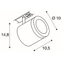 1-fase spot ENOLA C Incl. 1-fase adapter IP20, zwart 