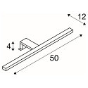 Spiegelarmatuur DORISA LED lang IP44, chroom 