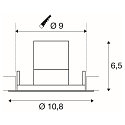 SLV Downlight KINI LED rond, draaibaar IP65, wit dimbaar