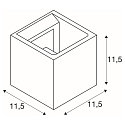 SLV Wandarmatuur SOLID CUBE G9, zwart 