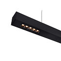 SLV Premium LED Pendant luminaire Q-LINE PD, 200cm, for BAP, 85W, TRIAC dimmable, black, 3000K 4200lm