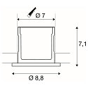 Plafondinbouwarmatuur KAMUELA ECO IP65, wit dimbaar