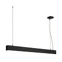 LED Pendant luminaire GLENOS, 100cm, UGR, 52W 4000K, black matt