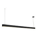 LED Pendant luminaire GLENOS, 200cm, UGR, 103W 3000K, black matt