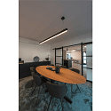 SLV LED Pendant luminaire GLENOS, 200cm, UGR, 103W 3000K, black matt