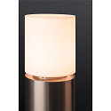SLV Bollard pole light ROX ACRYL E27, IP44, H 90cm, inox 304