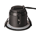 Downlight VARU QPAR51 DL rond, stijf GU10 IP65, zwart dimbaar