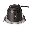 SLV Downlight VARU QPAR51 DL rond, stijf GU10 IP65, zwart, wit dimbaar