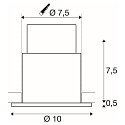 SLV Downlight VARU QPAR51 DL rond, stijf GU10 IP65, zwart, wit dimbaar