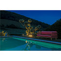 SLV Outdoor LED floor luminaire NAUTILUS SPIKE, IP55 IK03, 9W 3000K 520lm 60�, swiveling, inox 316